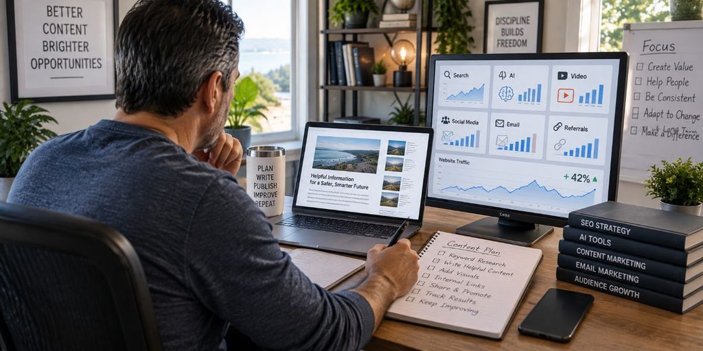 Modern affiliate marketer adapting to AI, search changes, and multiple online traffic sources