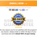 screenshot of 30 day money back guaranty