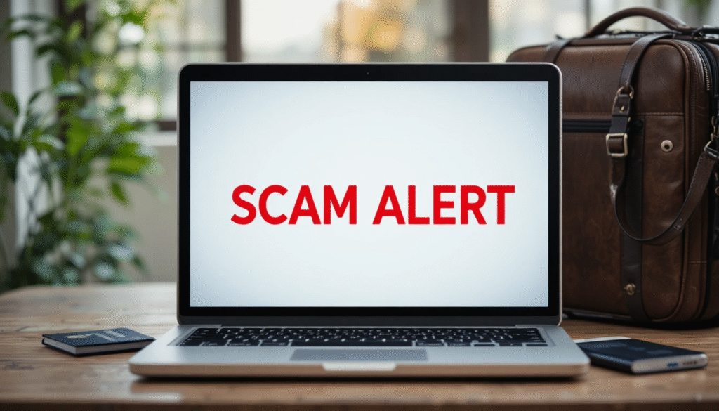 Scam alert warning for digital nomads targeted by fake online income programs