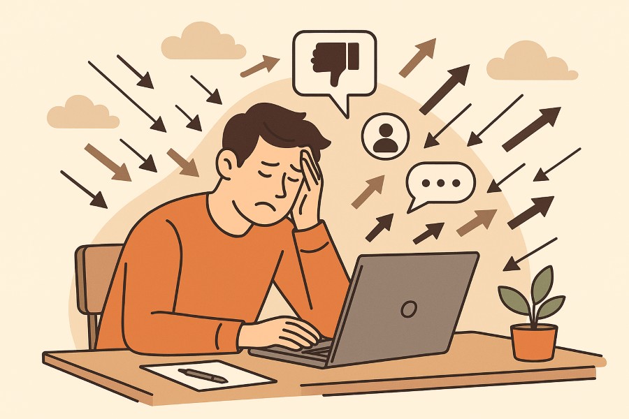 Affiliate marketer realizing that promoting Leadpages requires traffic and audience trust.