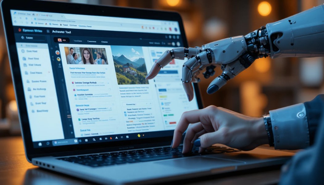 Human expertise working alongside AI tools in affiliate marketing.