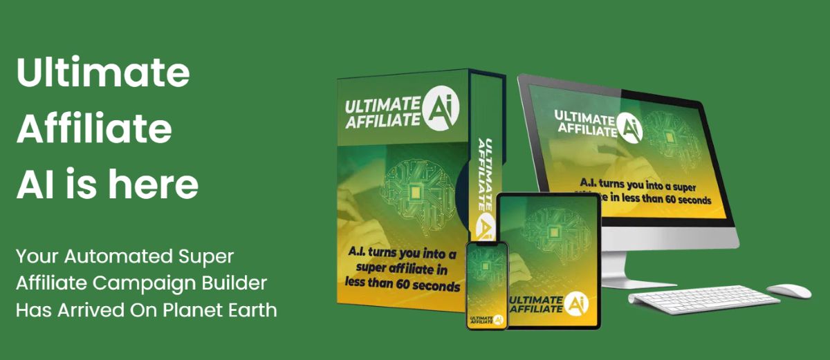 Screenshot of Super Affiliate AI newer Ultimate Affiliate AI landing page.