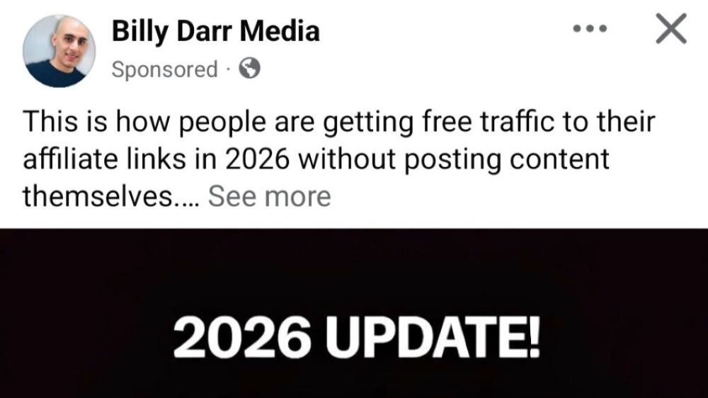 The Automatic Affiliate AI TikTok traffic Facebook ad promising automated affiliate marketing